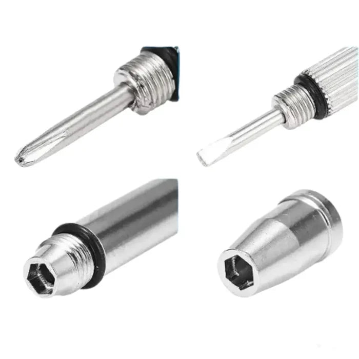 Habicare micro screw set for glasses, watches, phones, and tablets, includes tiny repair screws and tools for small electronic repairs.