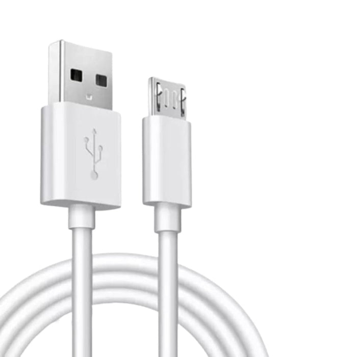 White 25cm Micro USB cable from 9eight5, ideal for charging and data transfer with electronic devices.
