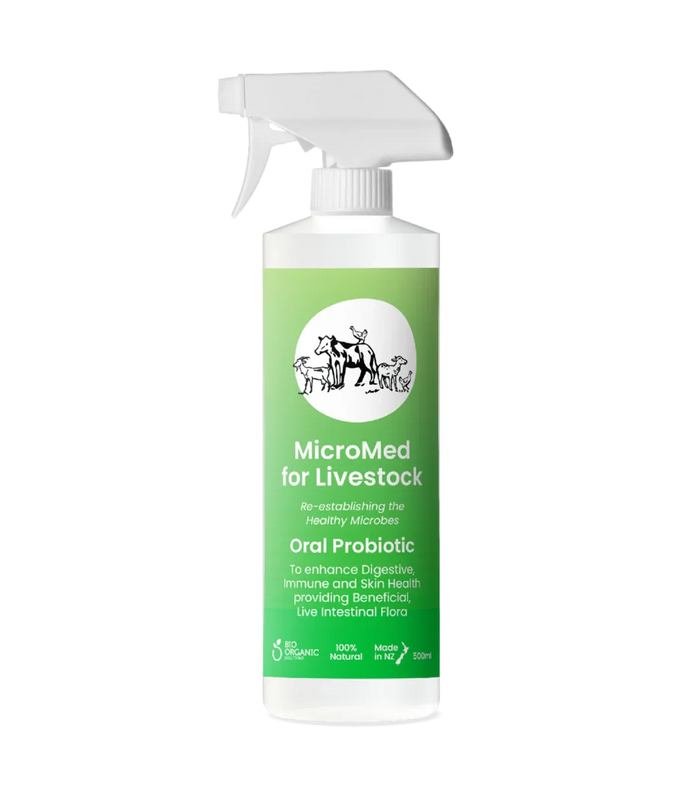 MicroMed Livestock Care ongoing health supplement in a 250ml bottle for everyday animal well-being and care.