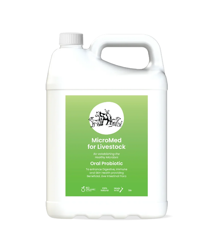MicroMed Livestock Care ongoing supplement in 250ml bottle, promotes everyday health and well-being for farm animals.