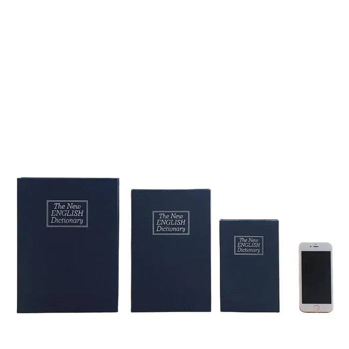 HBC Mini Dictionary Book Safe by Habicare, discreet security container resembling a small dictionary for hidden storage.