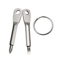 Habicare Mini Keychain Screwdriver Tool with Phillips and slotted heads, available in two colors, compact and portable design.