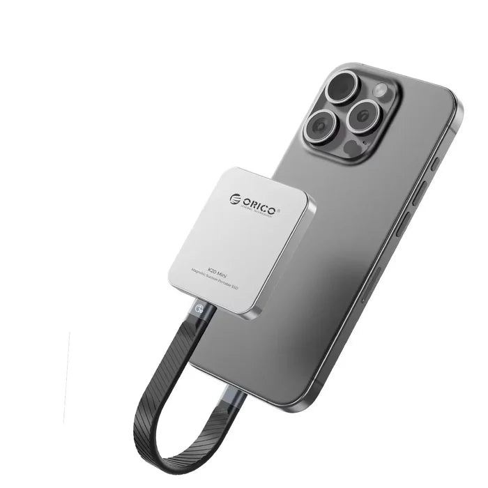 Habicare Mini Magnetic External SSD in two colors, TWS design with 2000MB/s transfer speed, sleek portable storage device.