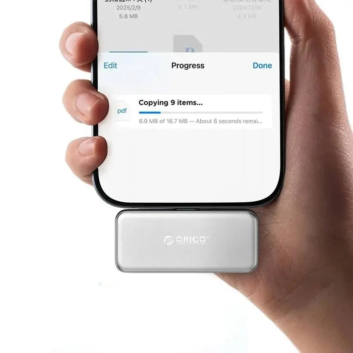 Habicare Mini Portable SSD and TWS earbuds in sleek black design, available in 64GB, 128GB, and 256GB storage options.