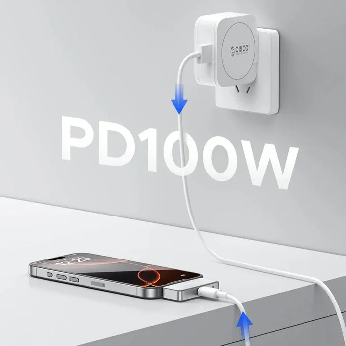 Habicare Mini Portable SSD TWS dual earbuds with compact charging case, available in 64GB, 128GB, and 256GB options.