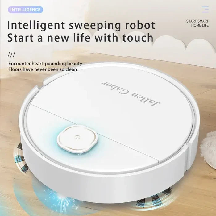 Habicare Mini Robo Vacuum, 3-in-1 smart sweeping and vacuuming robot for home cleaning, wireless and compact.