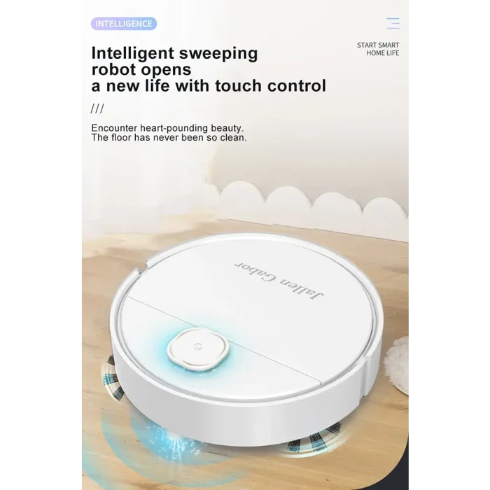 Habicare Mini Robo Vacuum, 3-in-1 smart robot cleaner with sweeping and vacuuming functions, wireless home cleaning device