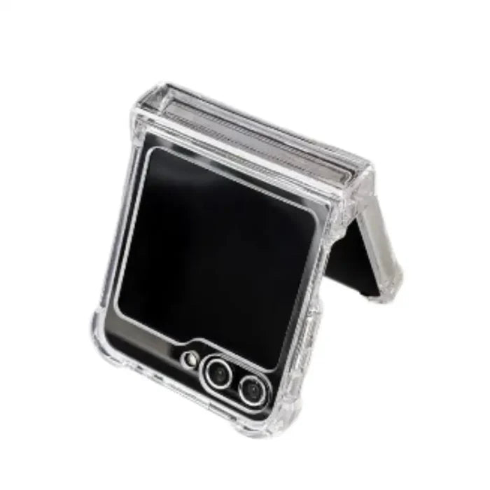 Magnetic mirror case for Samsung Z Flip series by 9eight5, featuring a reflective surface and protective design by Habicare.