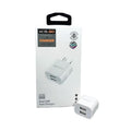9eight5 Mobigo Dual USB Power Adapter wall plug for NZ and AUS, compact electronics accessory with two USB ports.