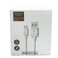 Black Mobigo Micro USB Cable by 9eight5, 1 meter long, with USB and Micro USB connectors for charging and data transfer.