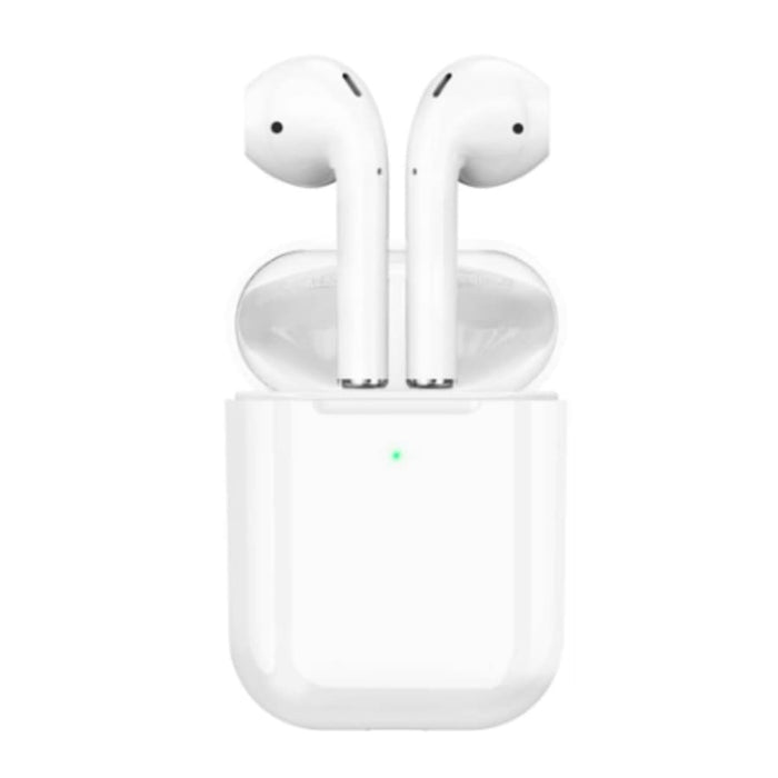 Mobigo TWSA2 true wireless stereo earphones in black with charging case, designed for phones and tablets.
