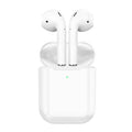 Mobigo TWSA2 true wireless stereo earphones in black with charging case, designed for phones and tablets.