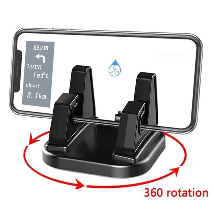 9eight5 mobile phone holder for tablets and smartphones, adjustable stand with secure grip, black plastic design.