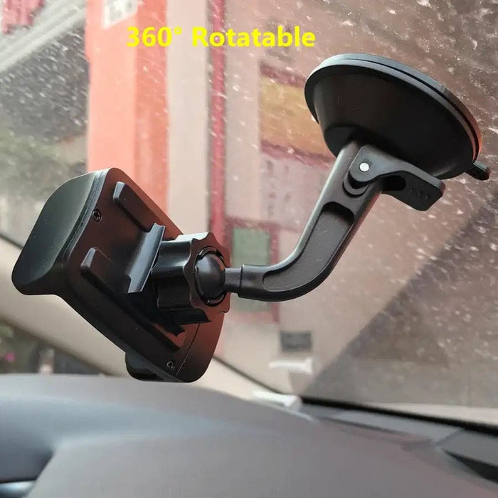 9eight5 mobile phone holder for phones and tablets, adjustable stand with secure grip, black plastic design, suitable for desk use