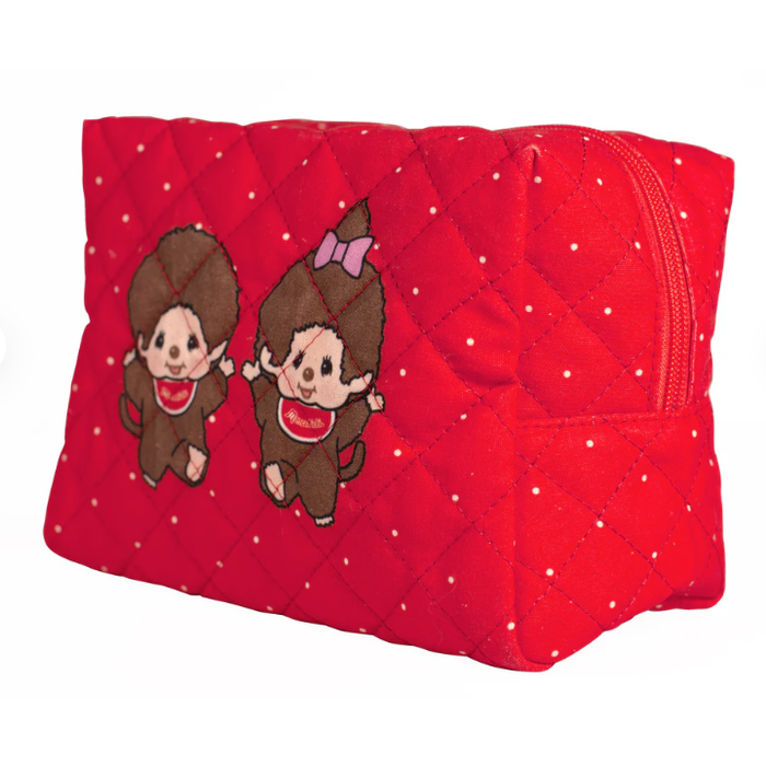 Monchhichi 7 Inch Soft Quilted Pouch - Boy and Girl