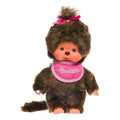 Monchhichi 8 Inch Classic Girl Plush Toy - Pink Bib