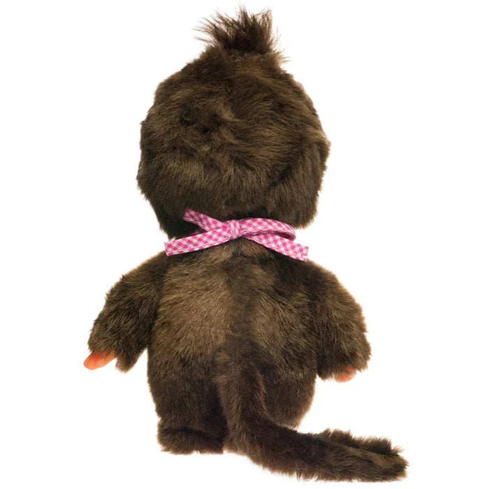 Monchhichi 8 Inch Classic Girl Plush Toy - Pink Bib