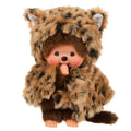 Monchhichi 8 Inch Leopard Hood Girl Plush Doll Toy