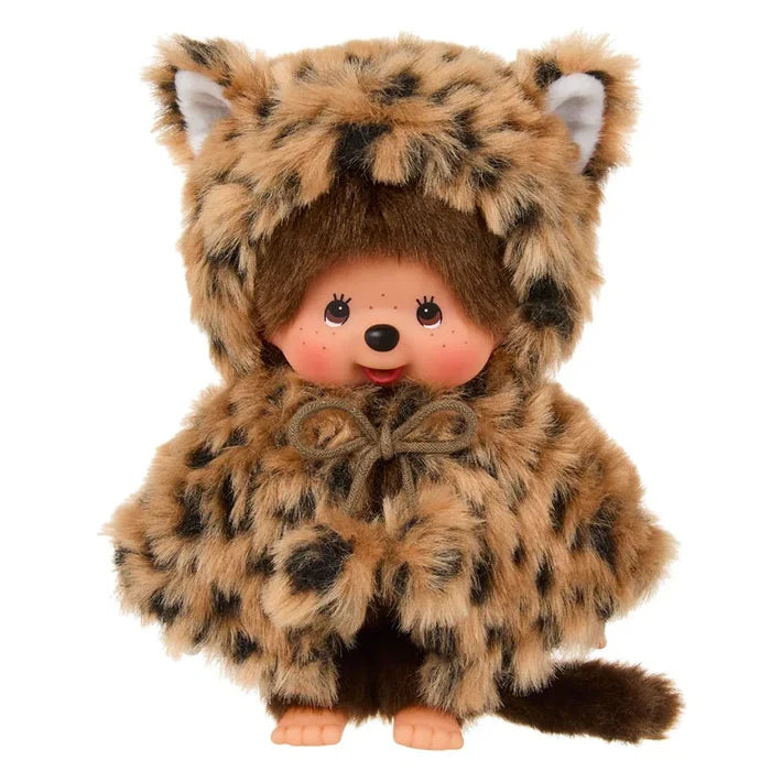 Monchhichi 8 Inch Leopard Hood Girl Plush Doll Toy