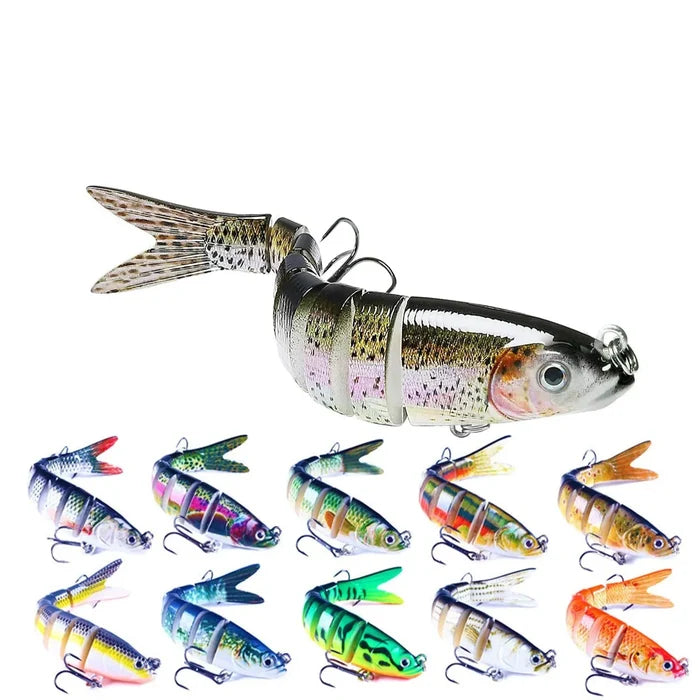 Multi-jointed SS Bionic Fishing Lure by Habicare, 10cm, 12.4g, in a pack of 1, 3, or 5, designed for freshwater fishing.