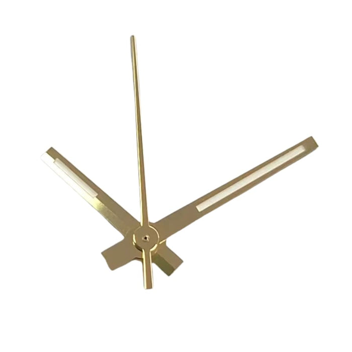 Gold NH35 replacement watch hand set, compatible with watch tools, used for customizing or repairing watches.
