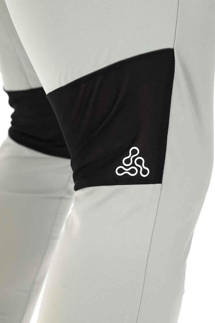 Light grey nylon joggers by Fuaark Nz featuring a comfortable fit and stylish design for casual wear.