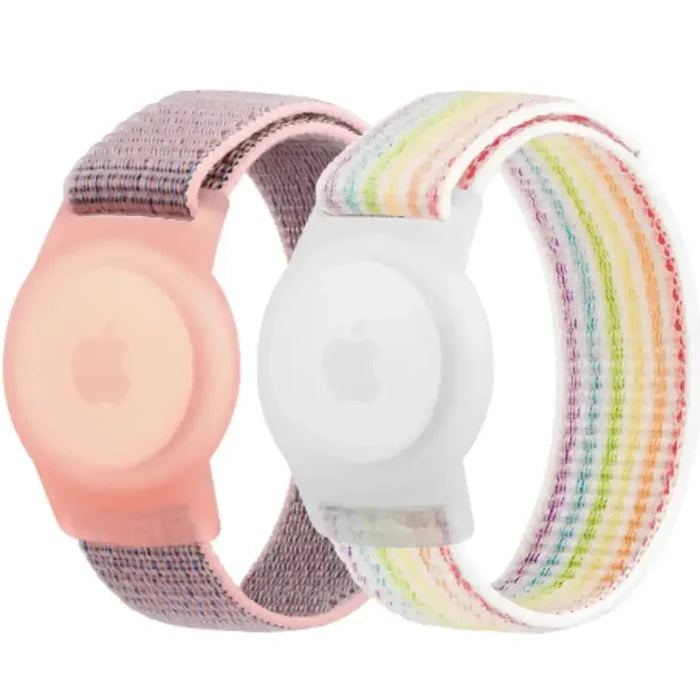 Habicare nylon strap wristband designed for Apple Air Tags TWS, featuring a durable and adjustable nylon material for secure attachment.