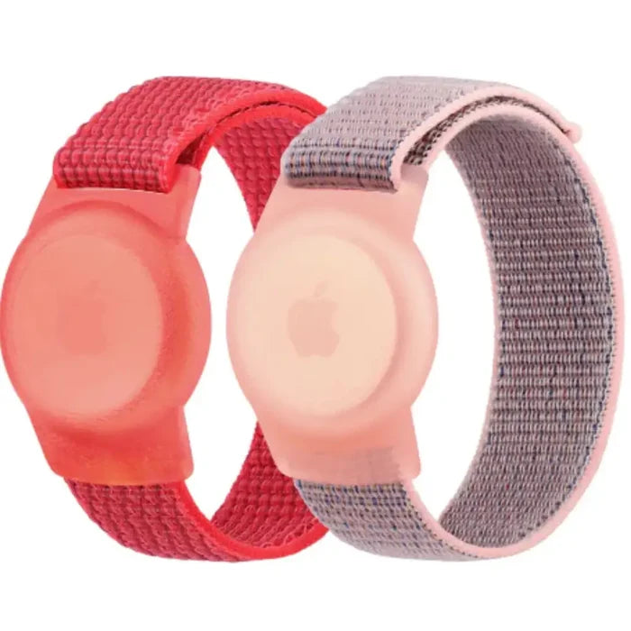 Nylon strap wristband for Apple AirTags TWS by Habicare, featuring a durable, adjustable band for secure attachment.