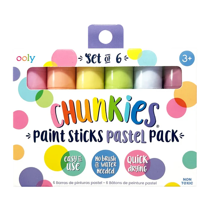 Ooly Chunkies: Paint Sticks Pastel Pack (Set of 6)