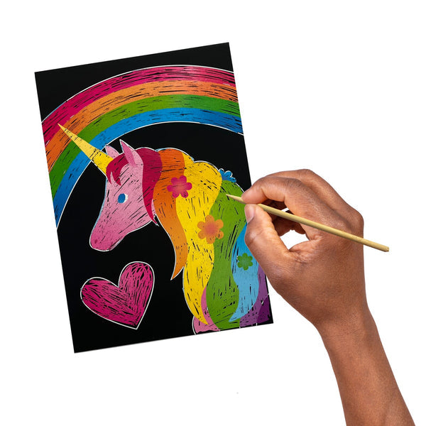 Ooly Scratch & Scribble: Magical Unicorns Scratch Art Kit
