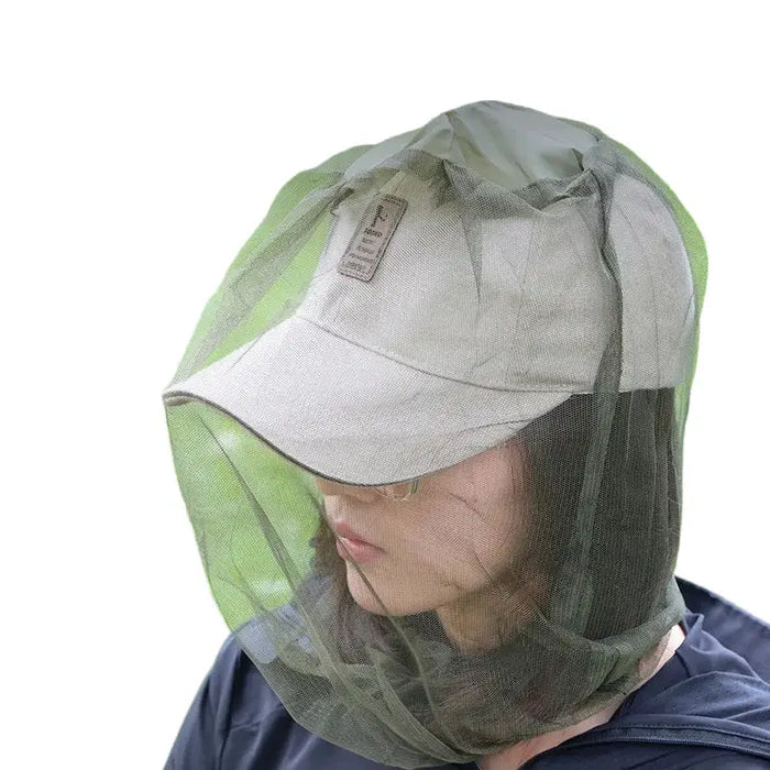Habicare outdoor fishing sun hat with integrated mosquito net, lightweight and protective for outdoor fishing trips.
