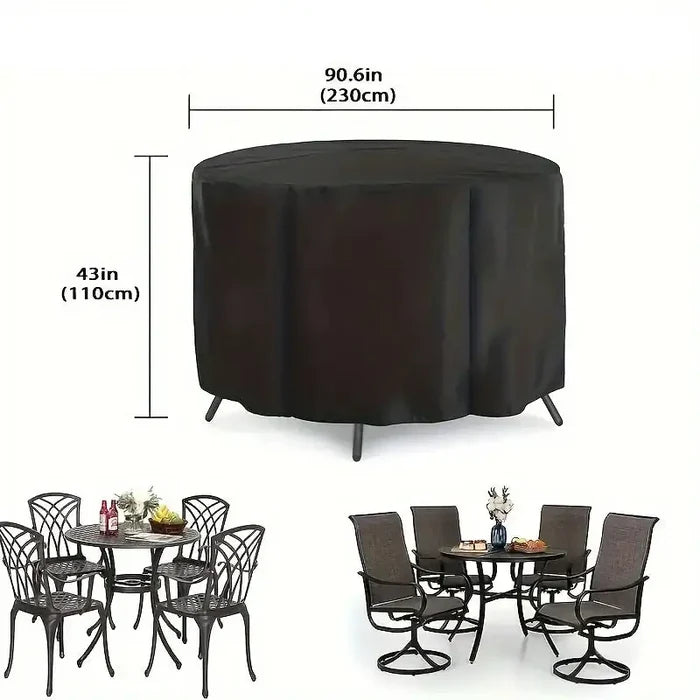 Habicare outdoor garden furniture cover in SS fabric, protecting patio furniture from weather elements.