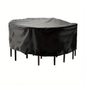 Black outdoor garden furniture cover by Habicare, made of durable SS material, protective cover for patio furniture.