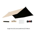 Habicare outdoor portable waterproof tarp, 3m x 4m, in three colors, made of durable SS material for outdoor protection.