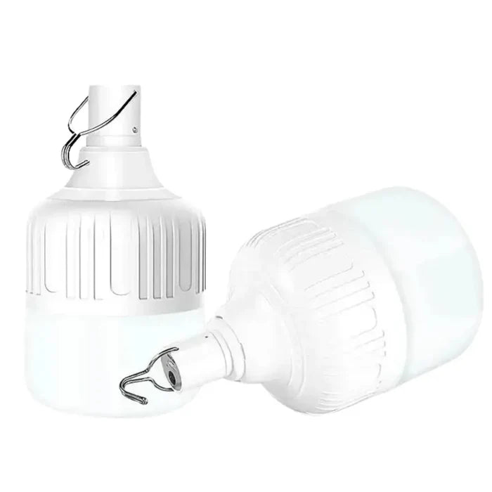 Outdoor Habicare USB rechargeable LED lamp with 20W power, designed for outdoor lighting, featuring a sleek white design and durable build.