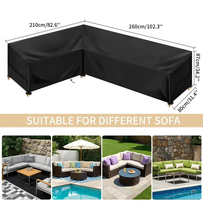 210x260x87cm / Sofa Cover / Black