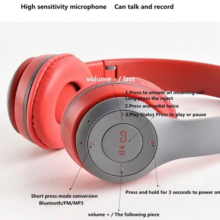Wireless P47 Headphones by 9eight5, modern electronic accessories with cushioned ear cups and sleek design.