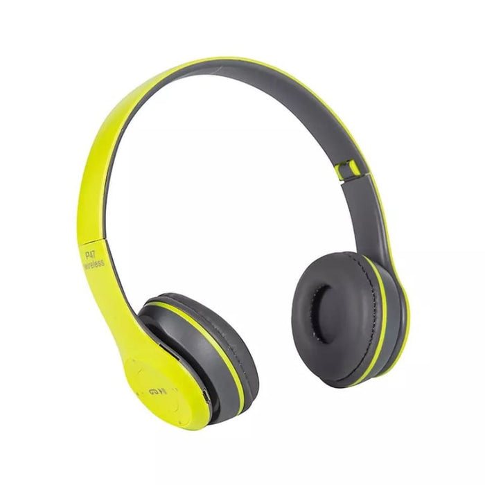 9eight5 P47 wireless headphone, over-ear electronic accessory with cushioned ear cups and adjustable headband for comfortable listening