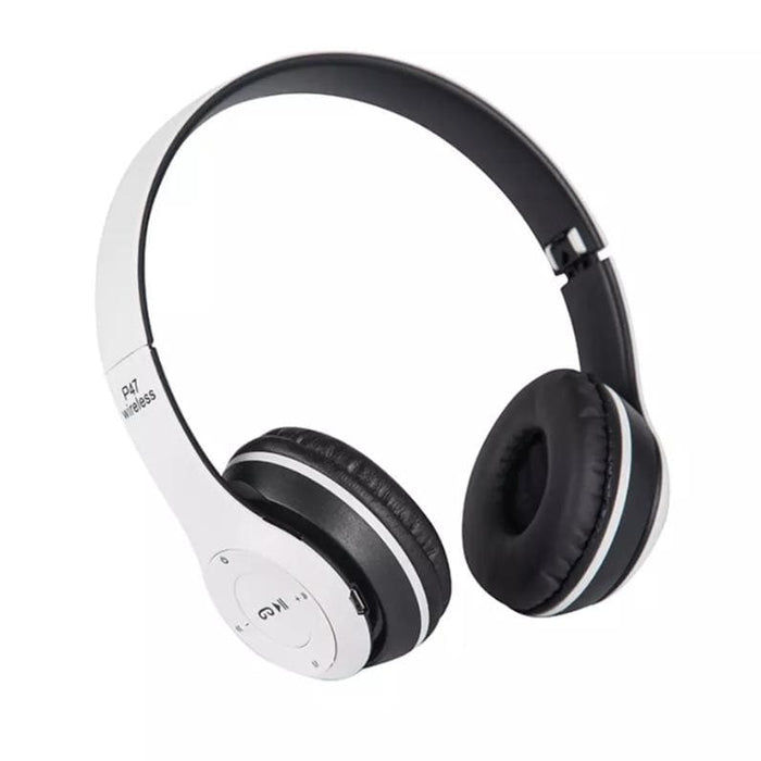 9eight5 P47 wireless headphones, sleek electronic accessories with over-ear design and built-in microphone for clear audio.