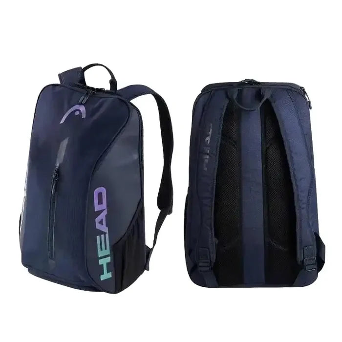 Habicare 9eight5 padel and tennis racket backpack available in five colors, features multiple compartments for sports gear.