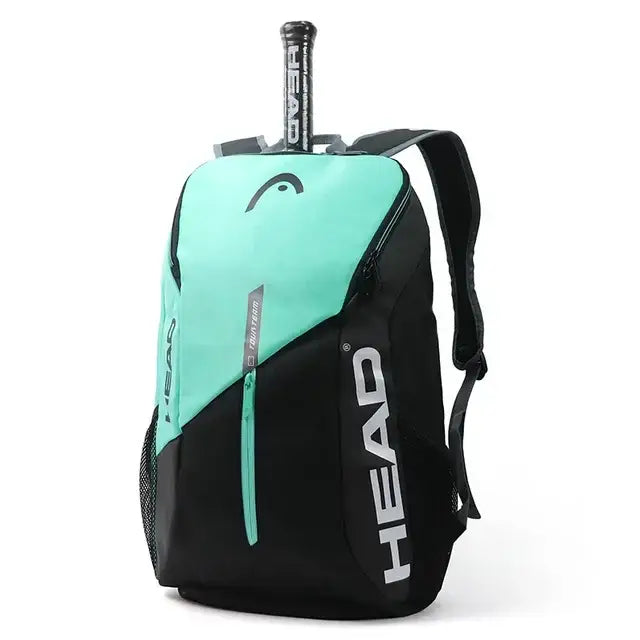 Habicare 9eight5 padel and tennis racket backpack available in five colors, showcasing a sleek, modern design with multiple compartments.
