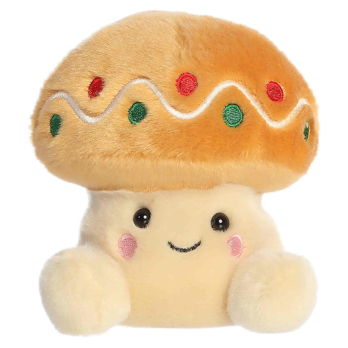 Palm Pals 5 Inch Ginger the Cookie Mushroom Holiday Plush Toy