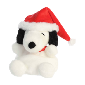 Palm Pals 5 Inch Peanuts Snoopy Santa Plush Toy