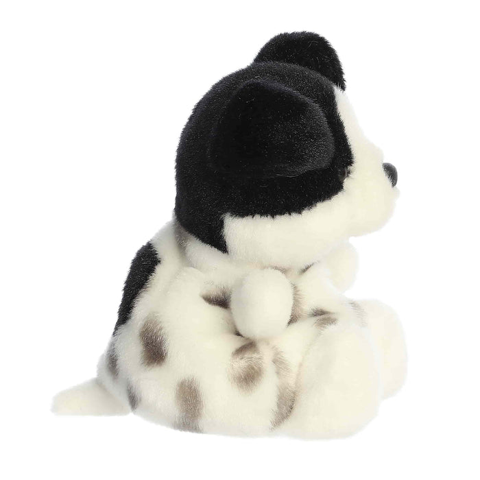 Palm Pals 5 Inch Snorkles the Black and White Dog Plush Toy