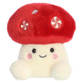 Palm Pals 5 Inch Tim the Peppermint Mushroom Holiday Plush Toy