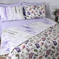 Reversible lavender fields Percale quilt set by Whites of London NZ, featuring soft, crisp cotton bedding with floral pattern.