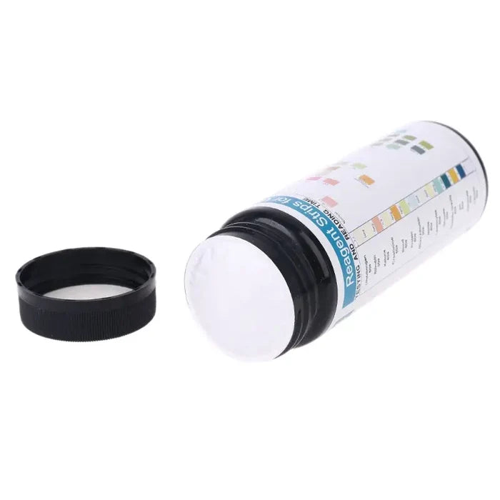Habicare URS-14 personal health test strips for urinalysis, 100 urine reagent strips for health monitoring and testing.