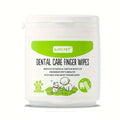9eight5 pet dental care finger wipes for cleaning pets' teeth and gums, soft textured wipes in a convenient multipurpose kit