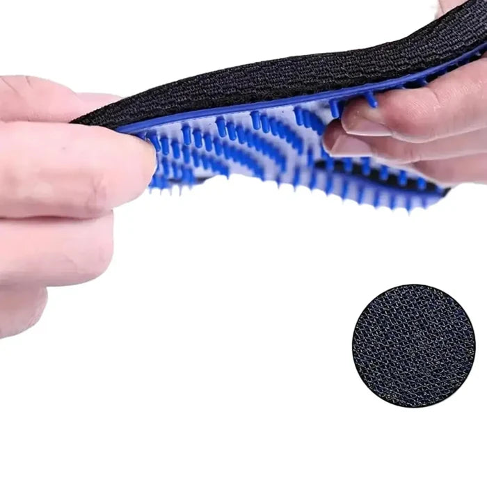 Habicare pet grooming gloves, 1/2 pack, two-sided hair removal for pets, suitable for grooming and shedding control.