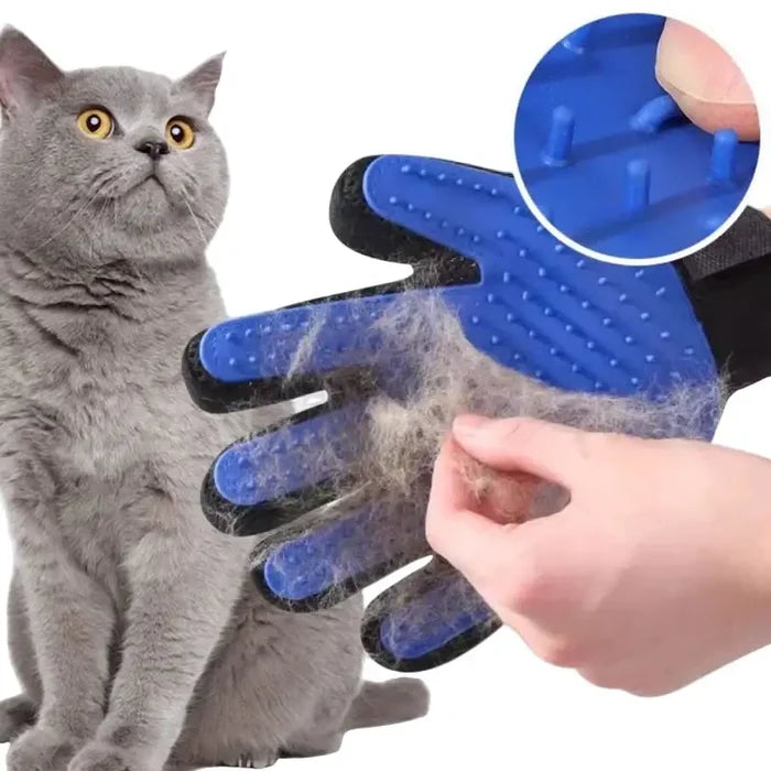 Habicare pet grooming gloves, 1 or 2-pack, two-sided hair removal gloves for gentle pet coat grooming and hair removal.